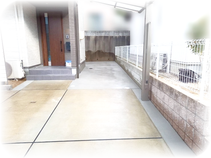 広島市の住宅で施工したコンクリート工事の完成写真