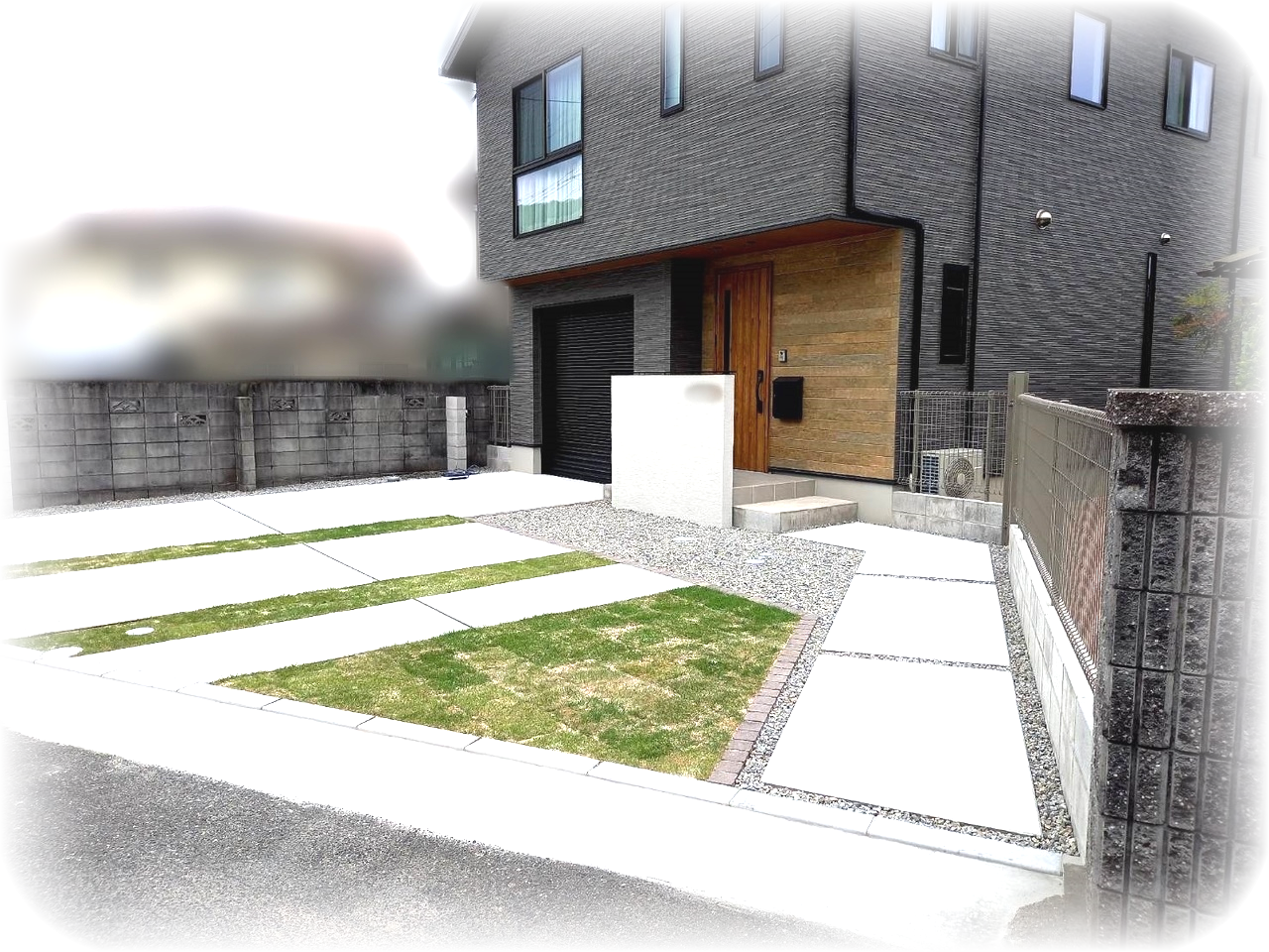 広島市の新築住宅で施工した外構工事の完成写真