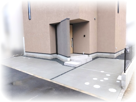 広島市の新築住宅で施工した外構工事の完成写真