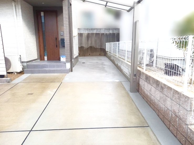 広島市の住宅で施工したコンクリート工事の完成写真