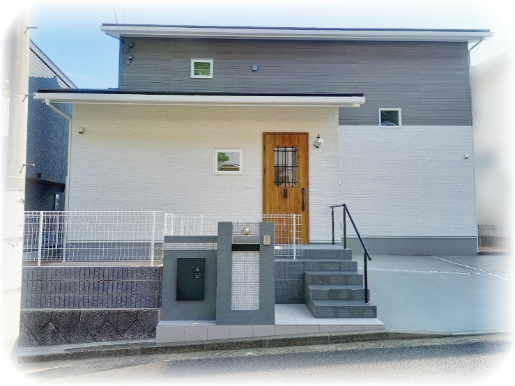 広島市の新築住宅の外構工事の完成写真