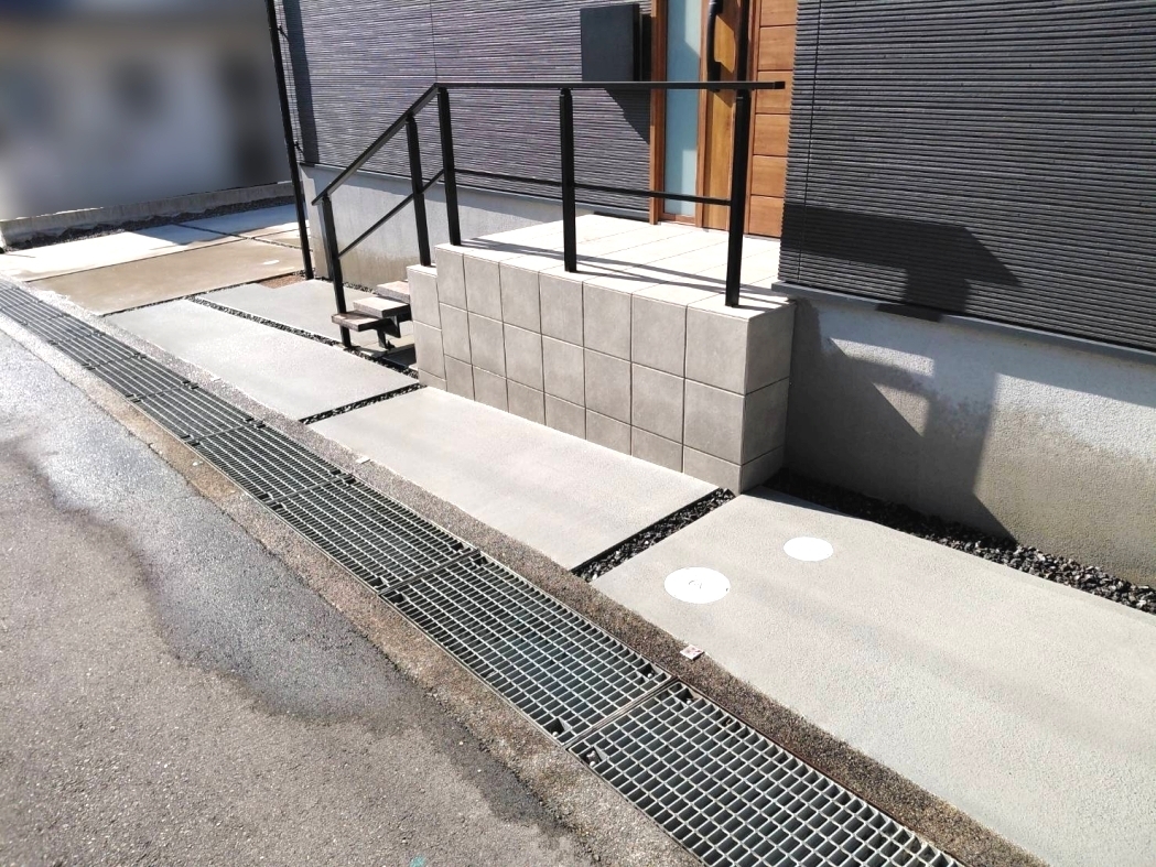 広島市で行ったブロック積み工事の完成写真