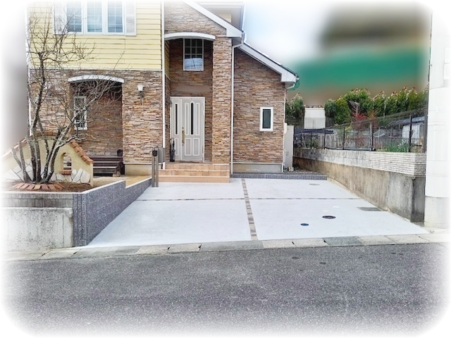 広島県東広島市で行った外構リフォーム工事の完成写真