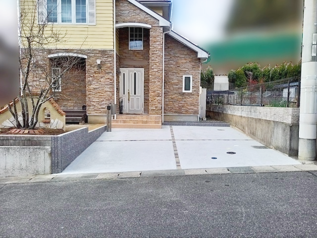 広島県東広島市で行った外構リフォーム工事の完成写真